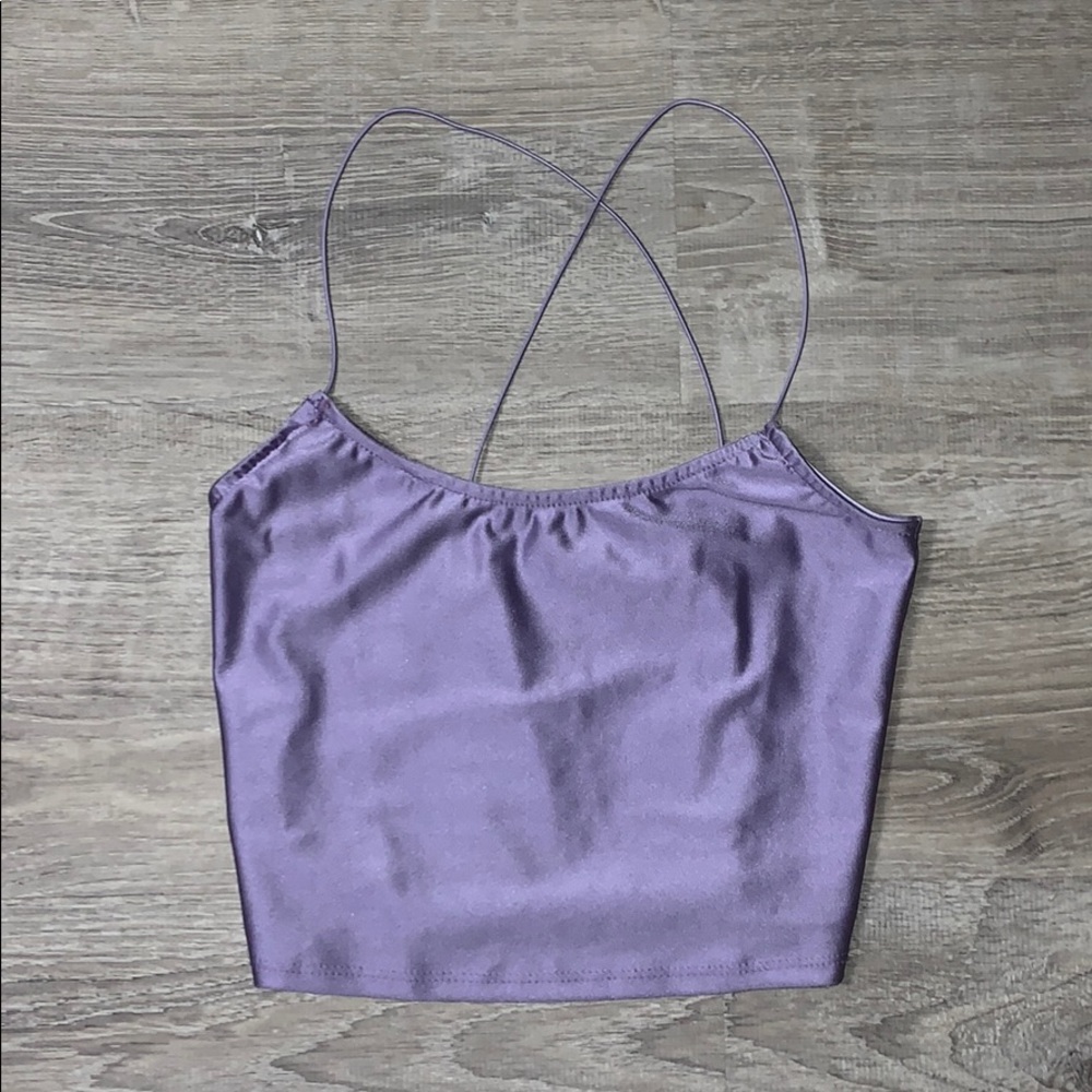Slinky Lilac Cross Top💜